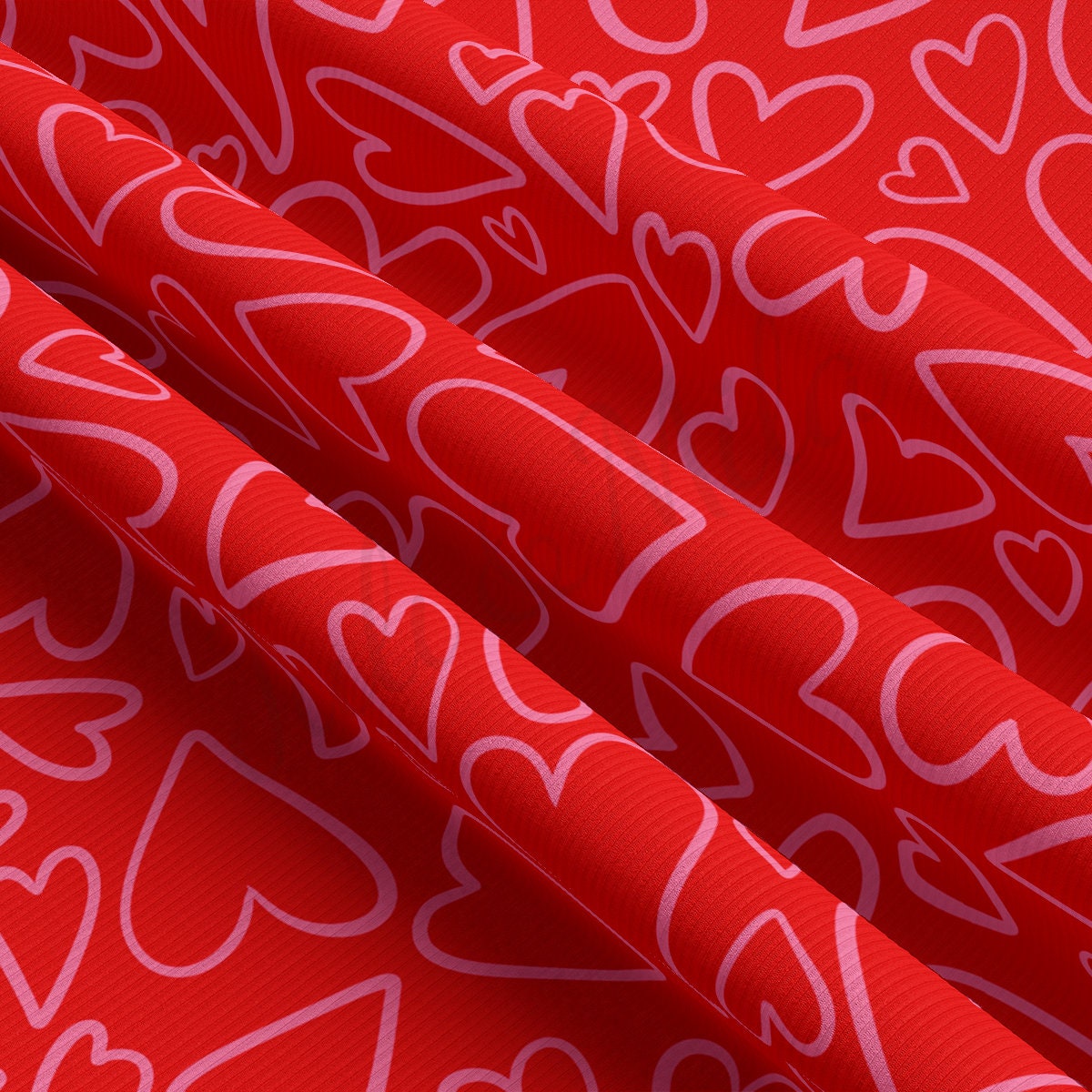 Rib Knit Fabric RBK2250 Valentine's Day