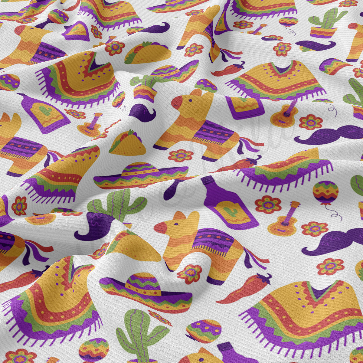 Rib Knit Fabric RBK2266 Cinco De Mayo