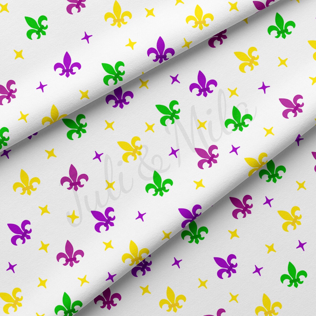 DBP Fabric Double Brushed Polyester DBP2345 Mardi Gras