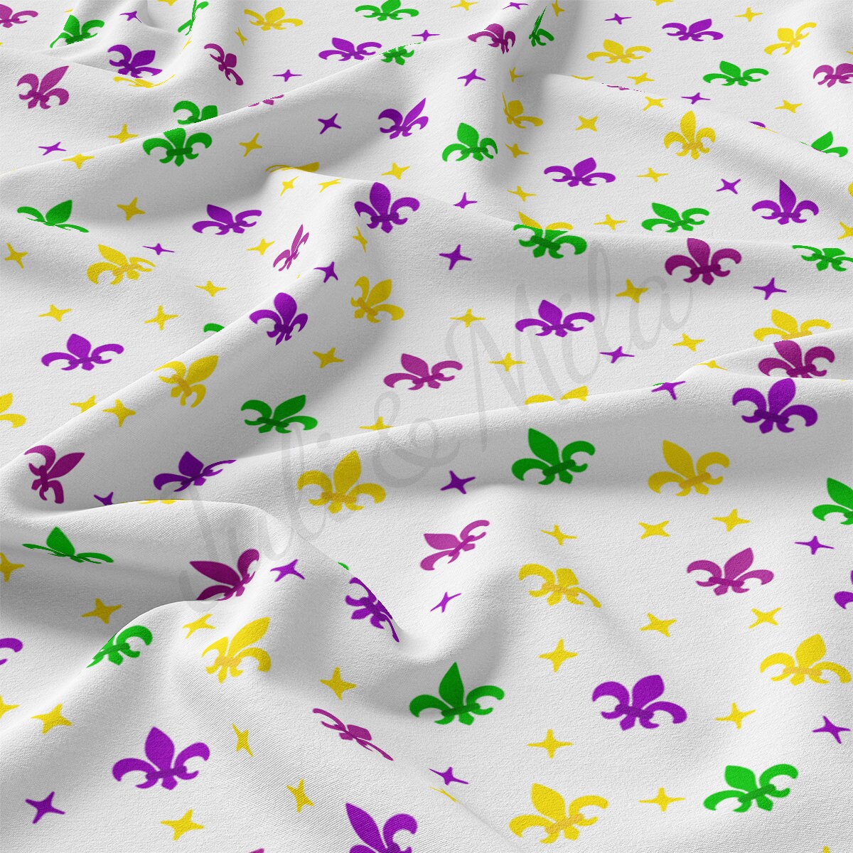 DBP Fabric Double Brushed Polyester DBP2345 Mardi Gras