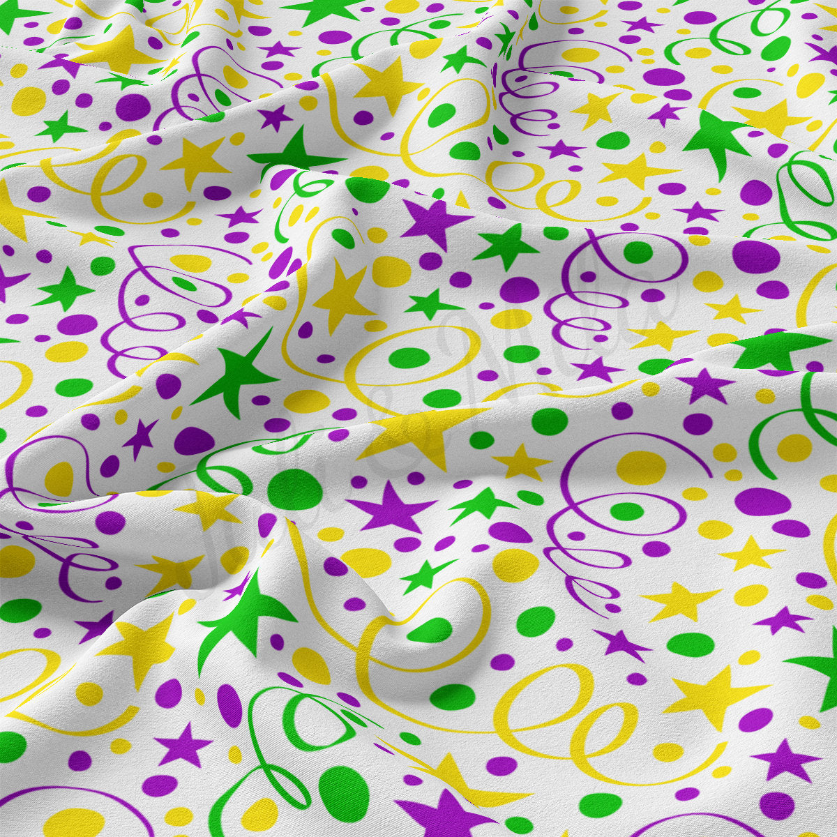 DBP Fabric Double Brushed Polyester DBP2346 Mardi Gras
