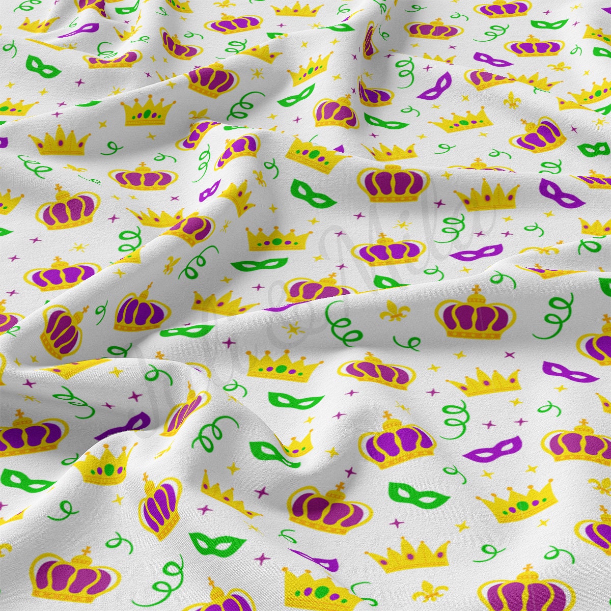 DBP Fabric Double Brushed Polyester DBP2347 Mardi Gras