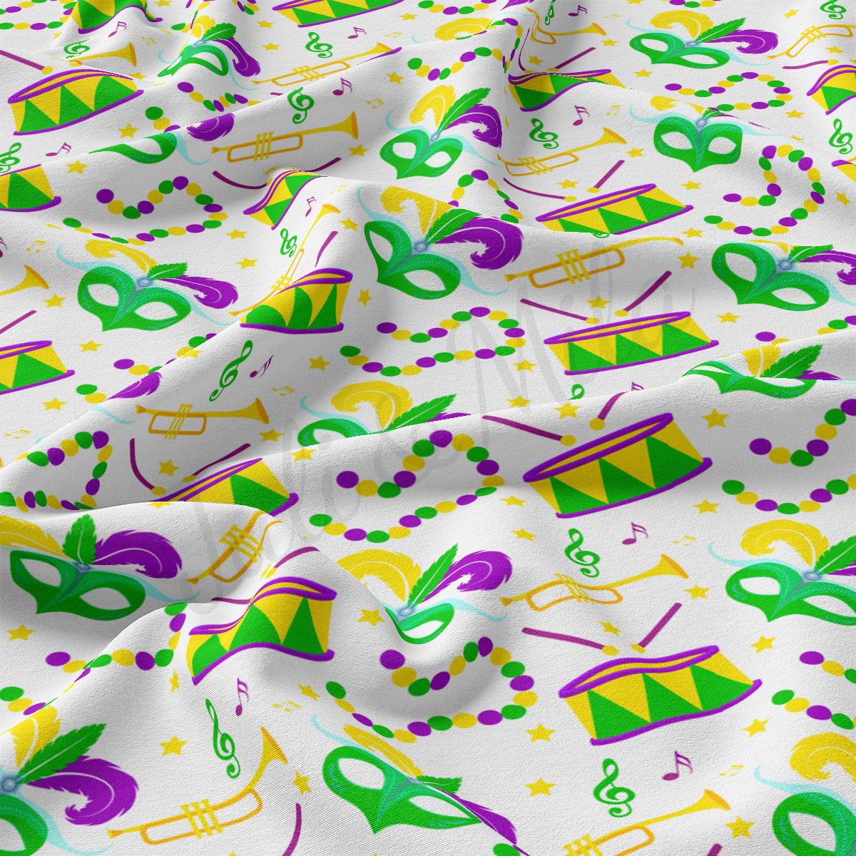 DBP Fabric Double Brushed Polyester DBP2349 Mardi Gras