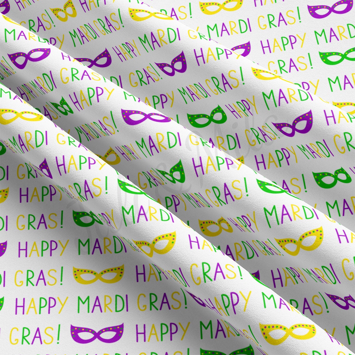 DBP Fabric Double Brushed Polyester DBP2351 Mardi Gras