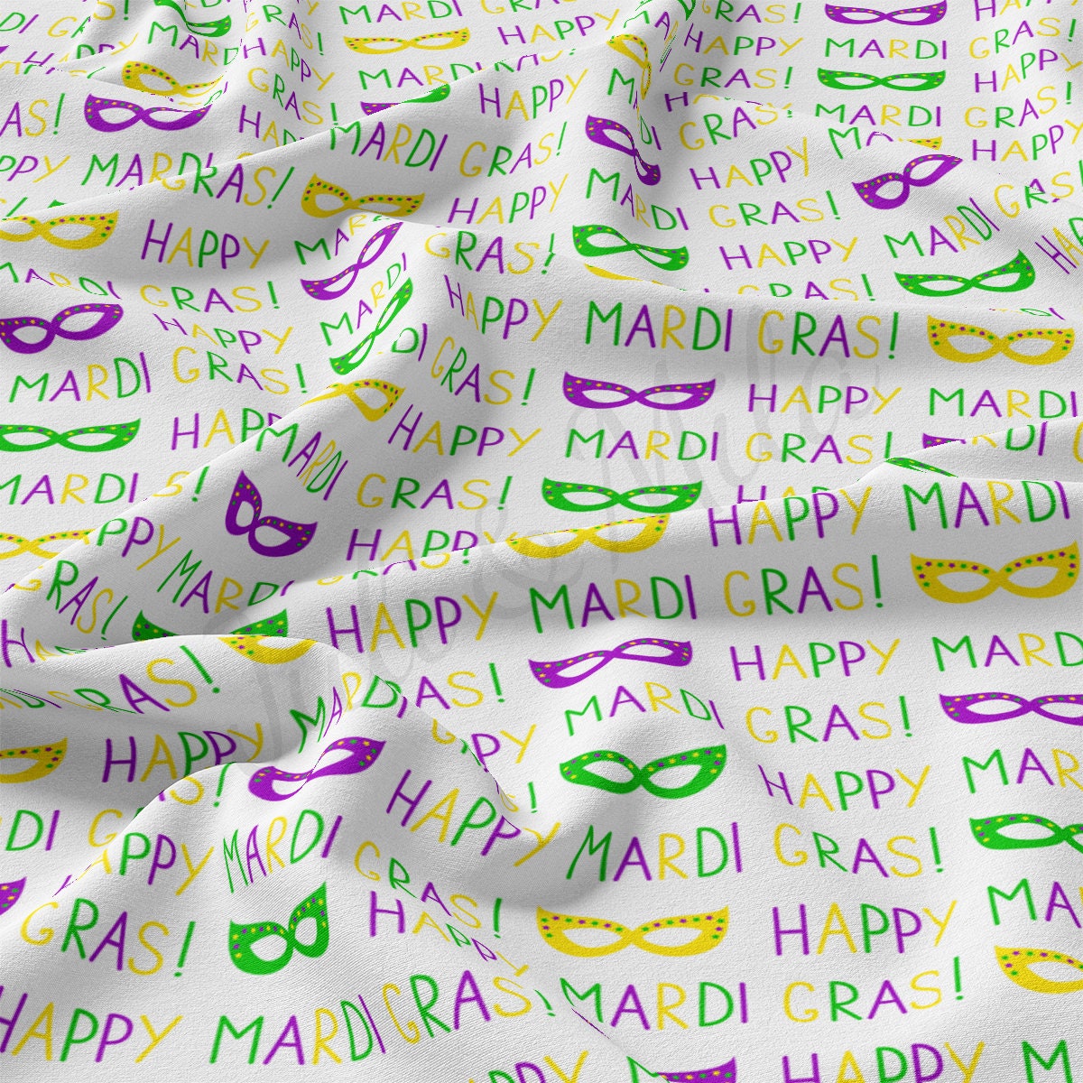 DBP Fabric Double Brushed Polyester DBP2351 Mardi Gras