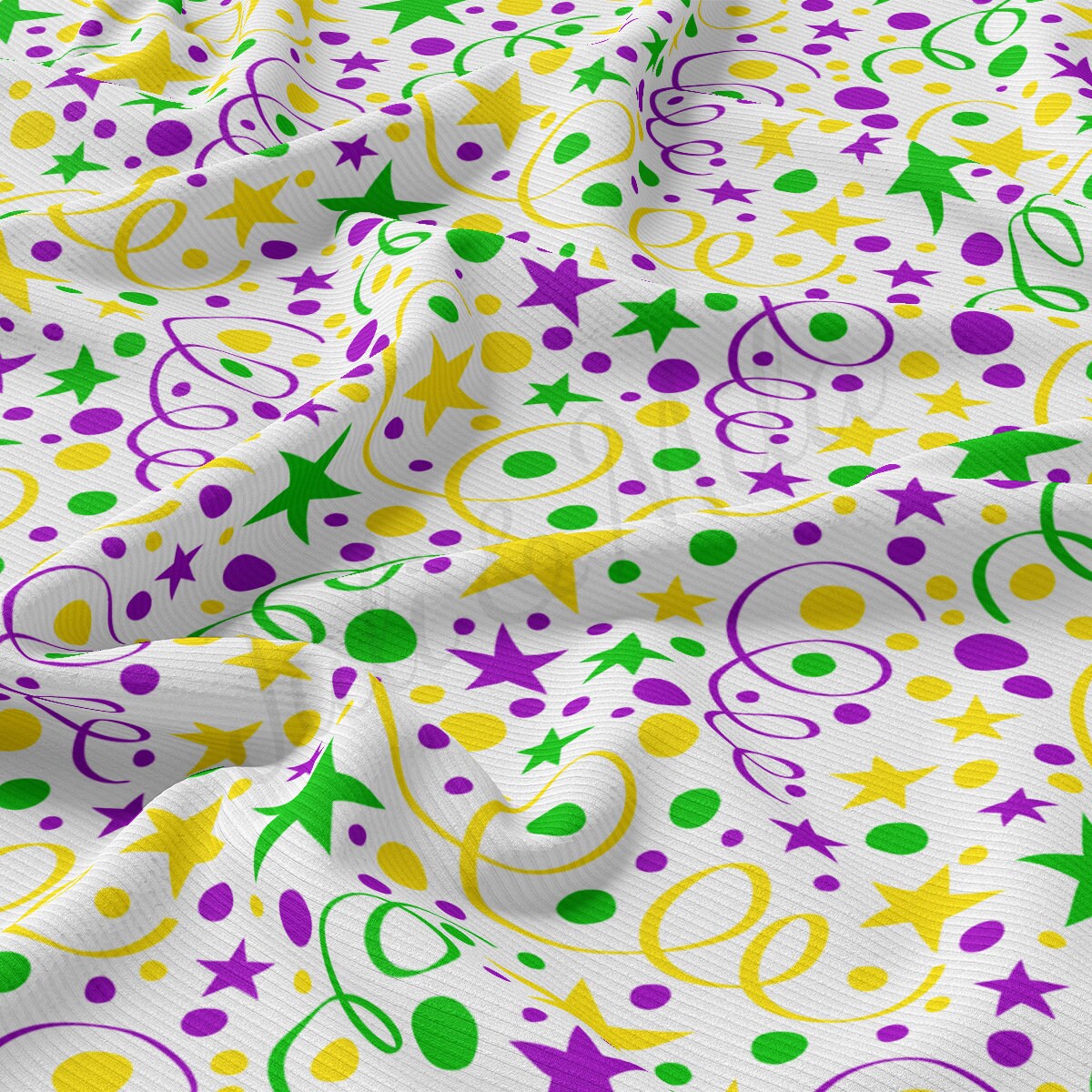 Rib Knit Fabric  RBK2346 Mardi Gras