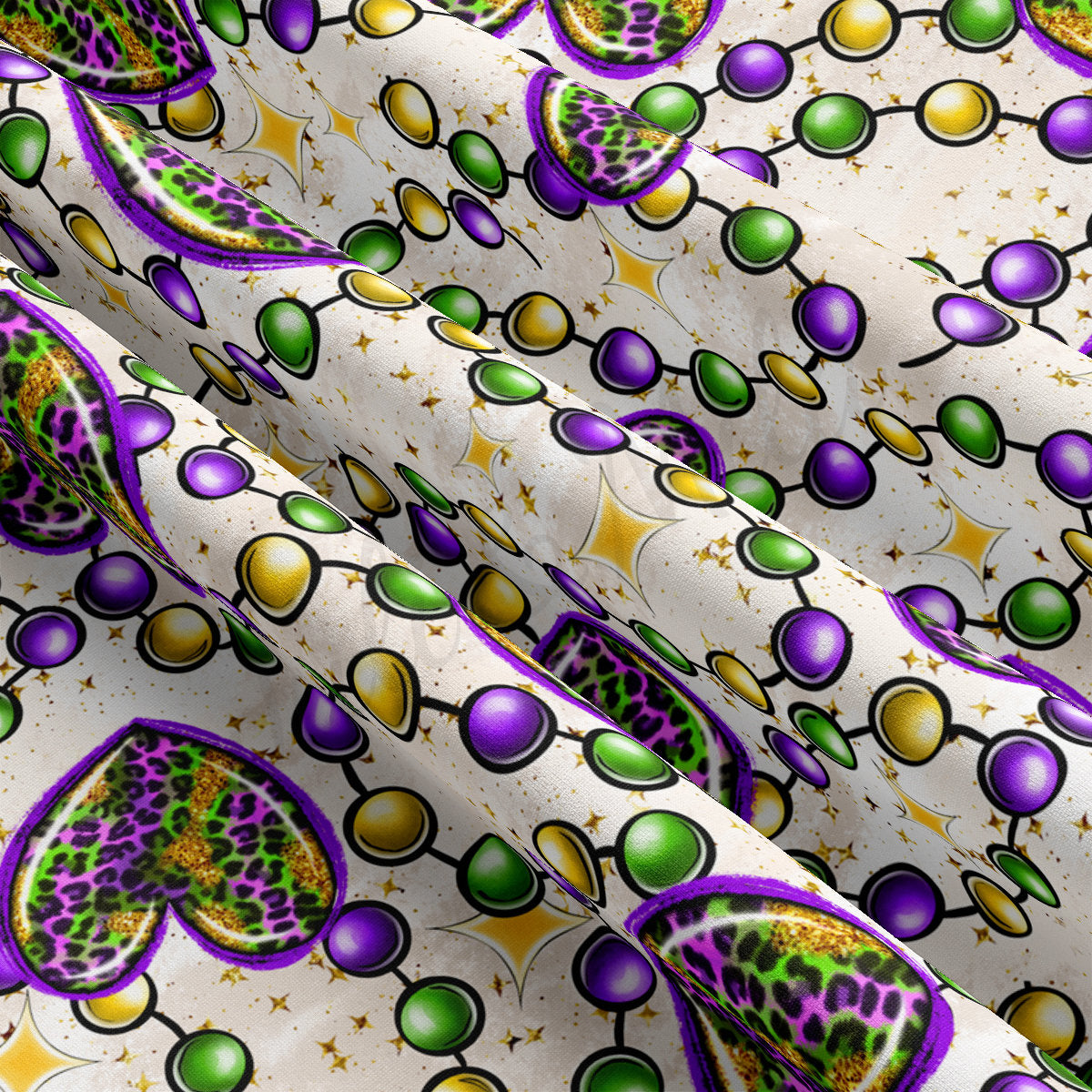 DBP Fabric Double Brushed Polyester DBP2397 Mardi Gras