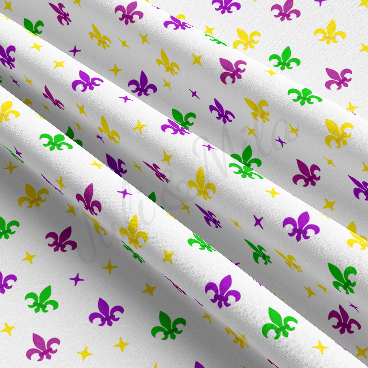 DBP Fabric Double Brushed Polyester DBP2345 Mardi Gras