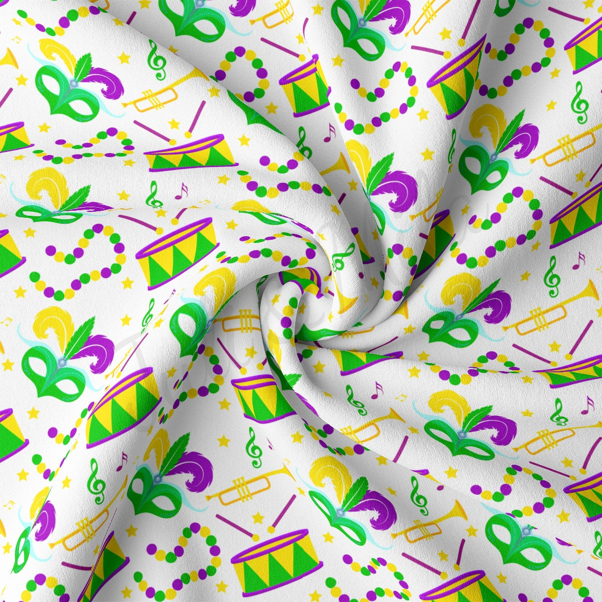 DBP Fabric Double Brushed Polyester DBP2349 Mardi Gras