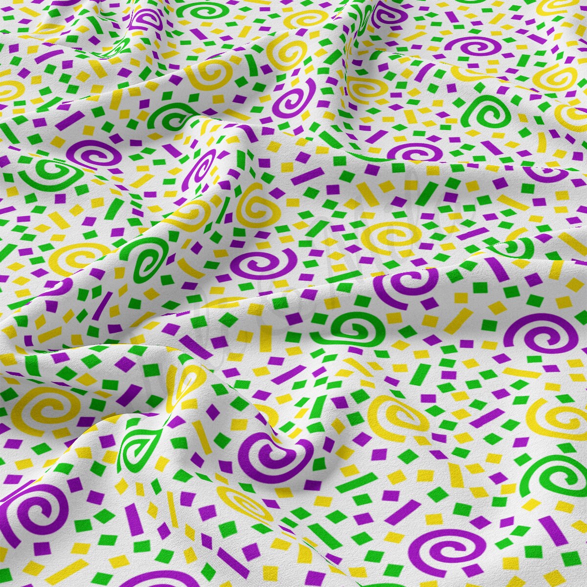 DBP Fabric Double Brushed Polyester DBP2353 Mardi Gras