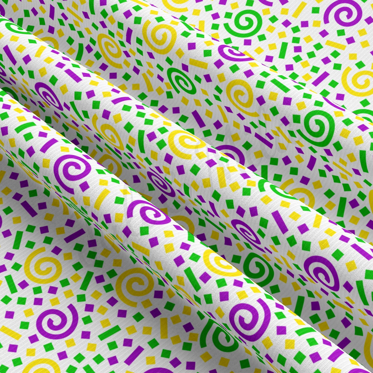 Rib Knit Fabric RBK2353 Mardi Gras