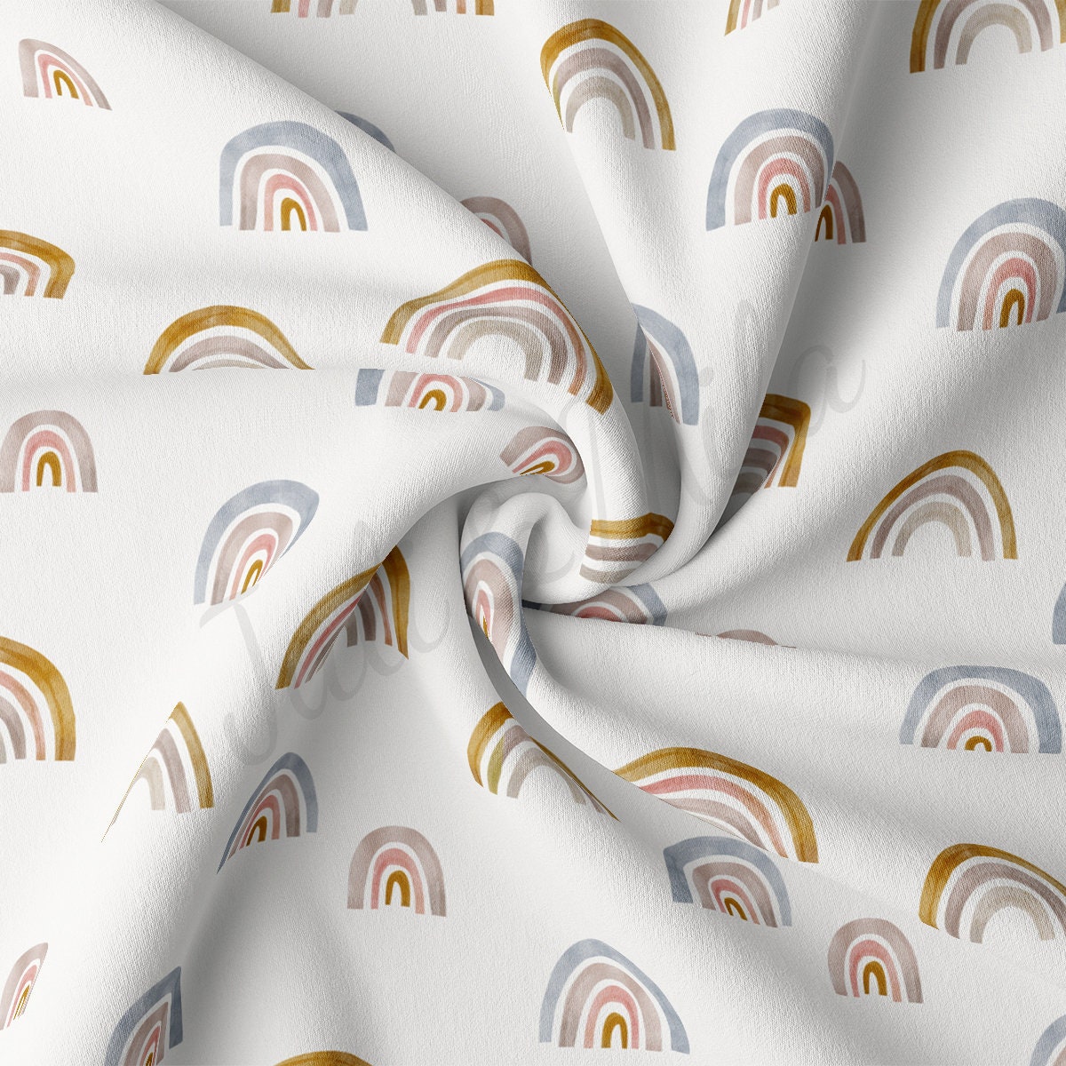 DBP Fabric Double Brushed Polyester DBP2463 Rainbow