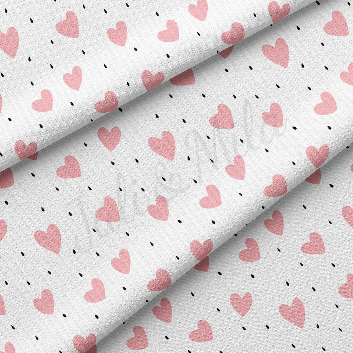 Rib Knit Fabric RBK2478 Valentine's Day