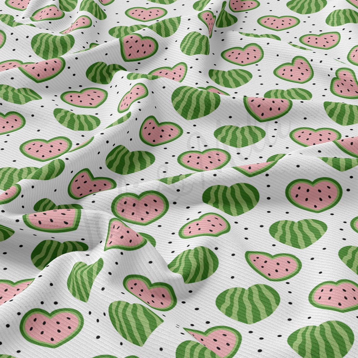 Rib Knit Fabric  RBK2482 Watermelon