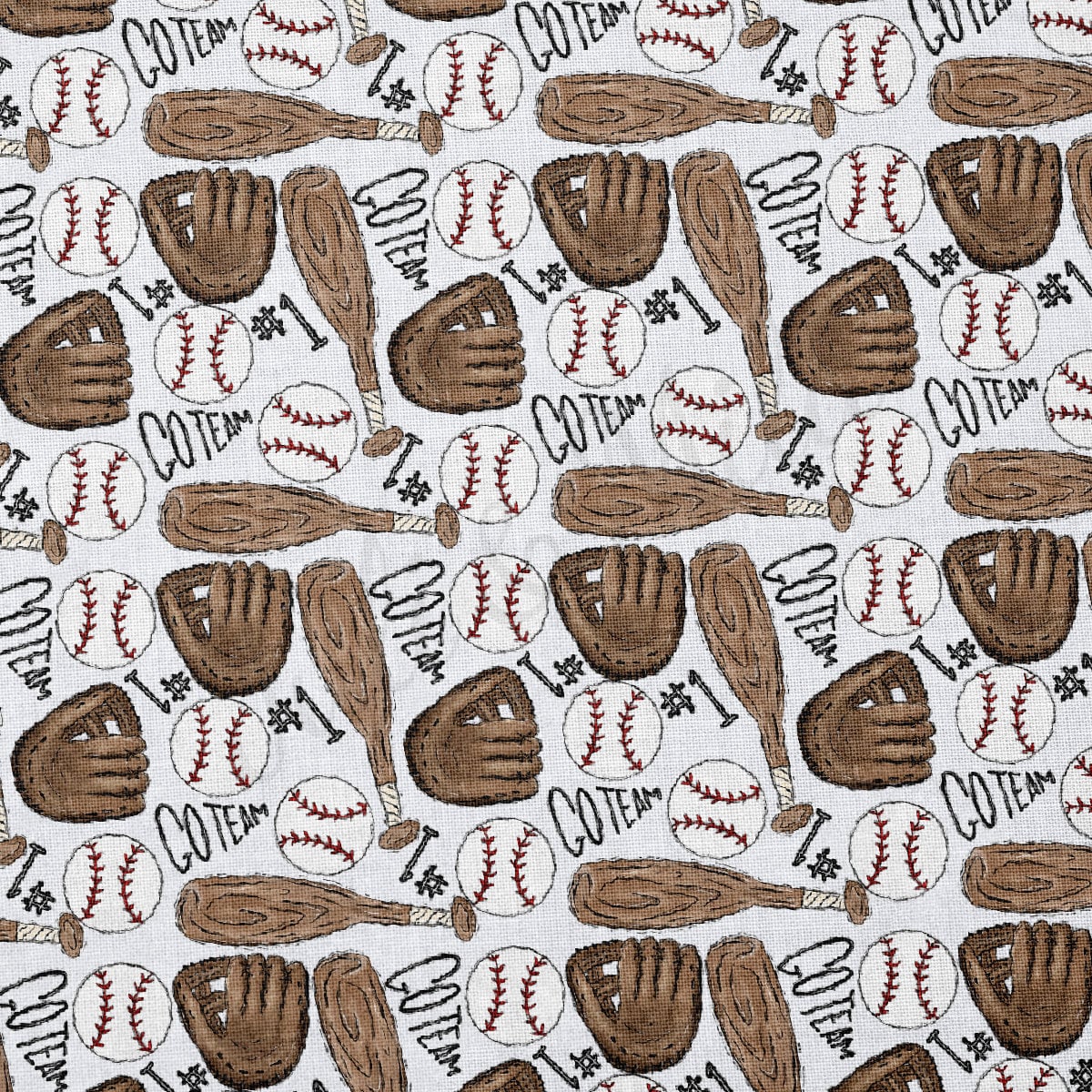 100% Cotton Fabric CTN2511 Baseball