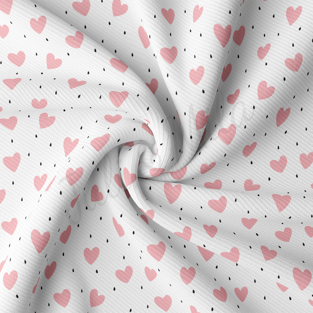 Rib Knit Fabric RBK2478 Valentine's Day