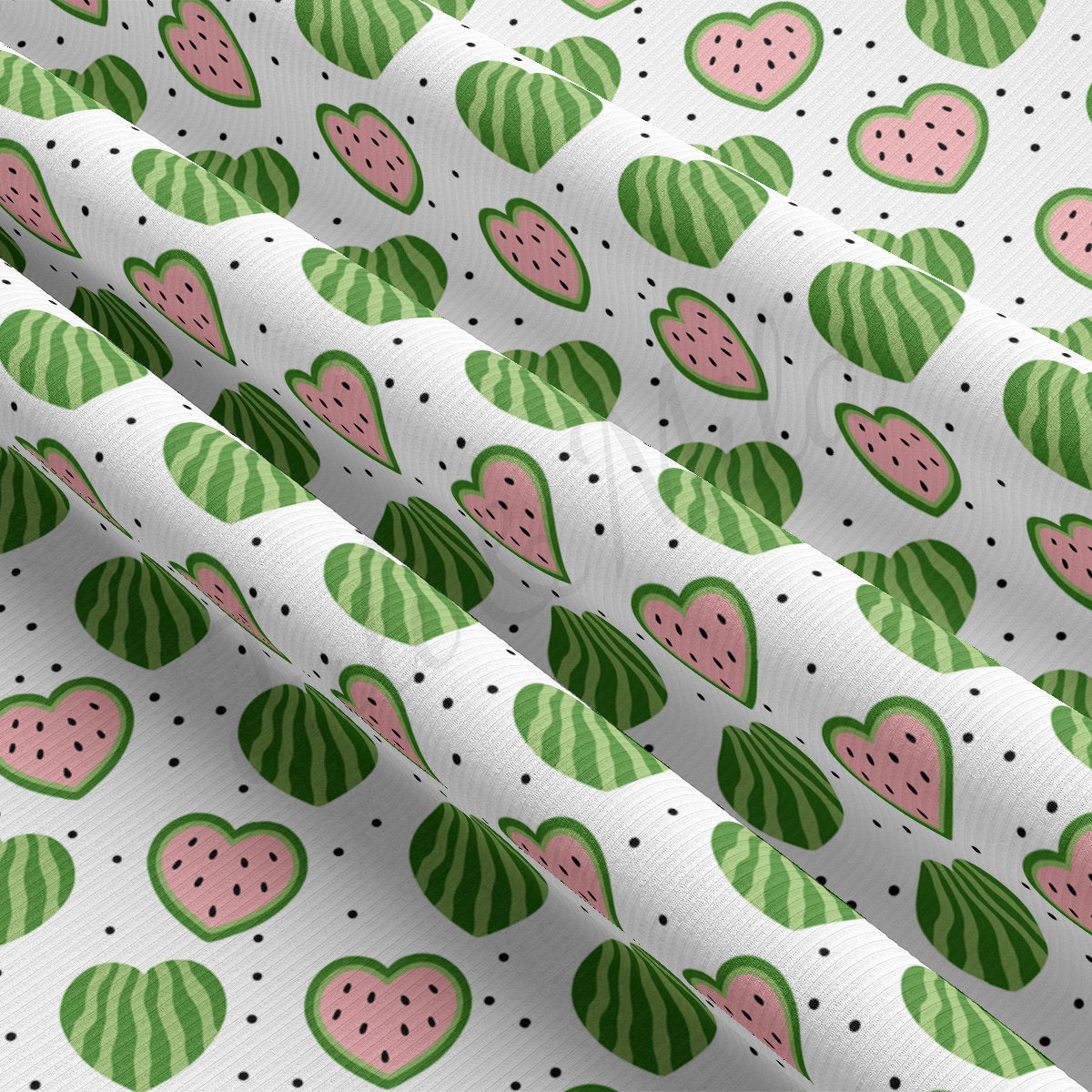 Rib Knit Fabric  RBK2482 Watermelon