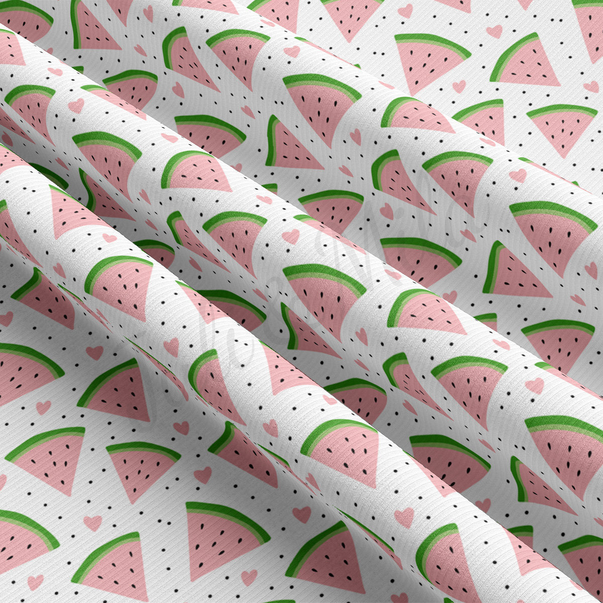 Rib Knit Fabric RBK2485 Watermelon