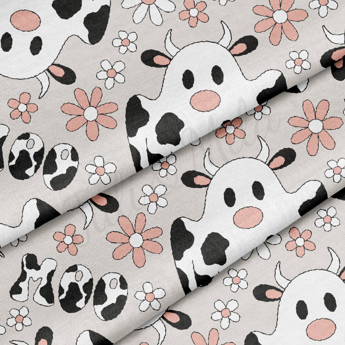 100% Cotton Fabric  CTN2603 Boho Cow