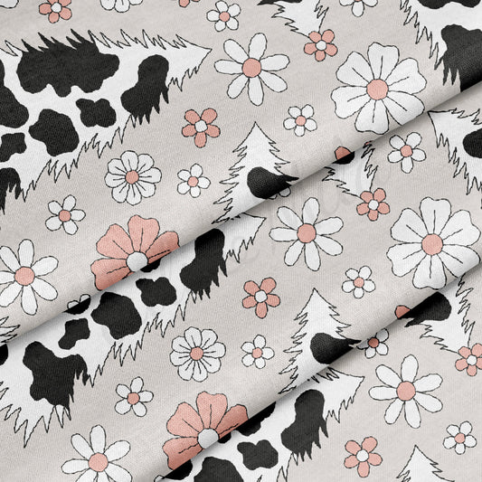 100% Cotton Fabric CTN2605 Boho Cow