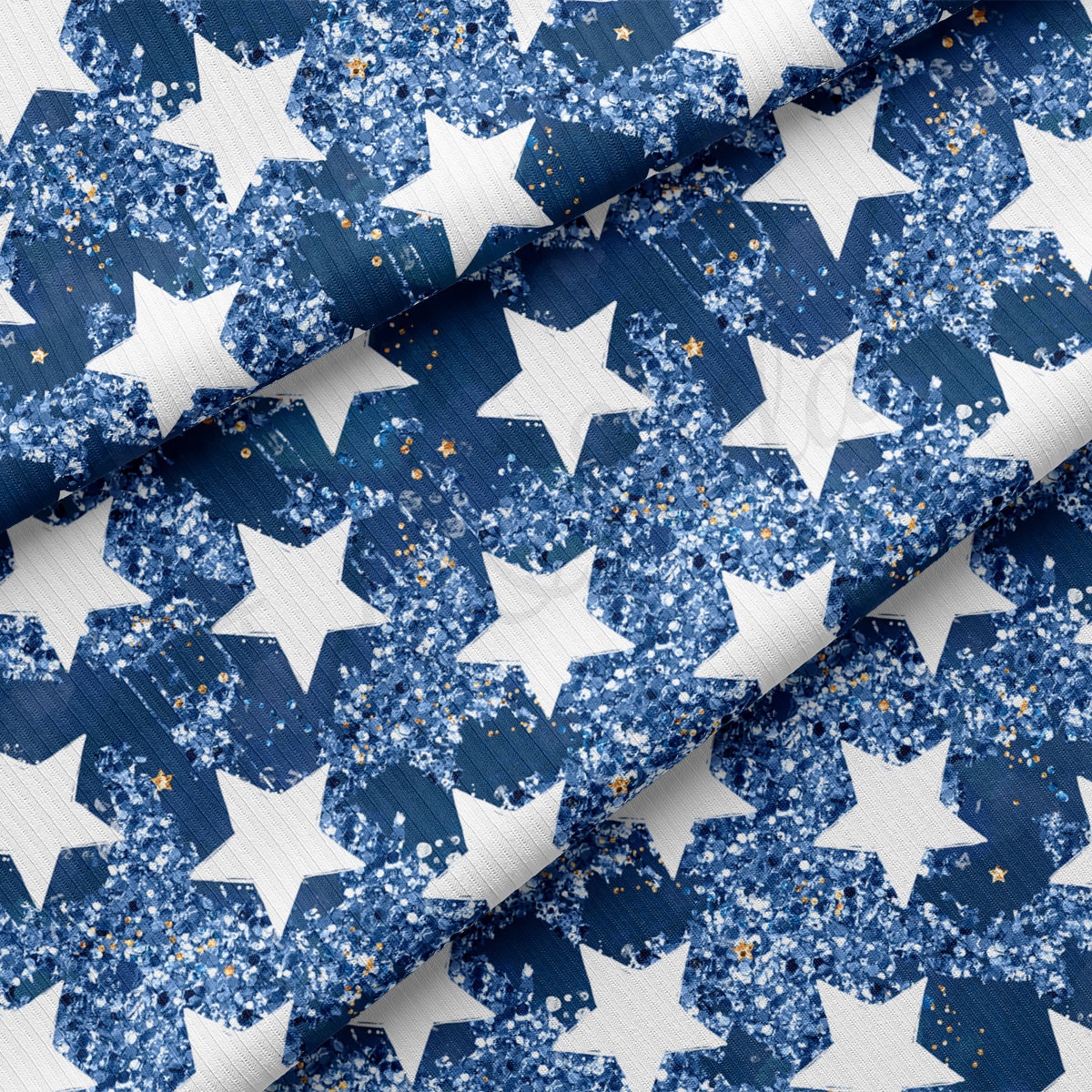 Rib Knit Fabric RBK2615 4th of July Patriotic