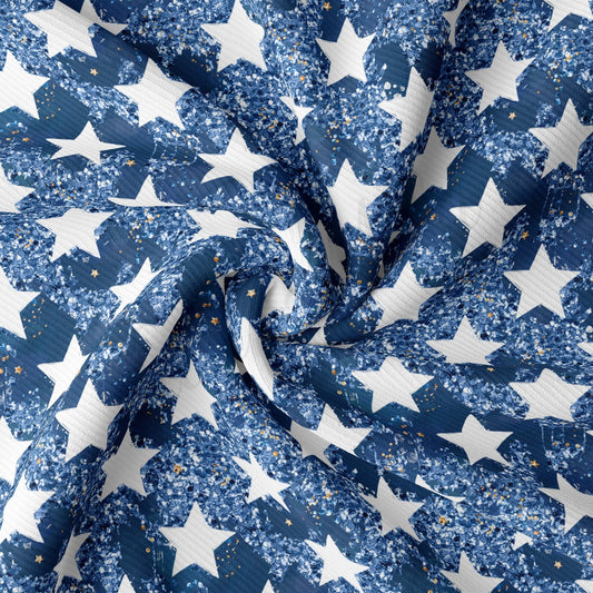 Rib Knit Fabric RBK2615 4th of July Patriotic