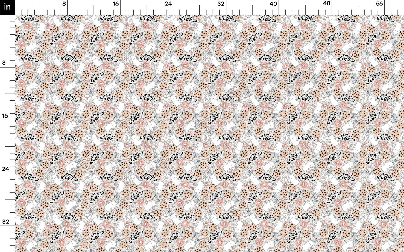 100% Cotton Fabric  CTN2604 Boho Cow