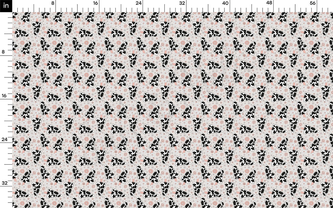 100% Cotton Fabric CTN2605 Boho Cow