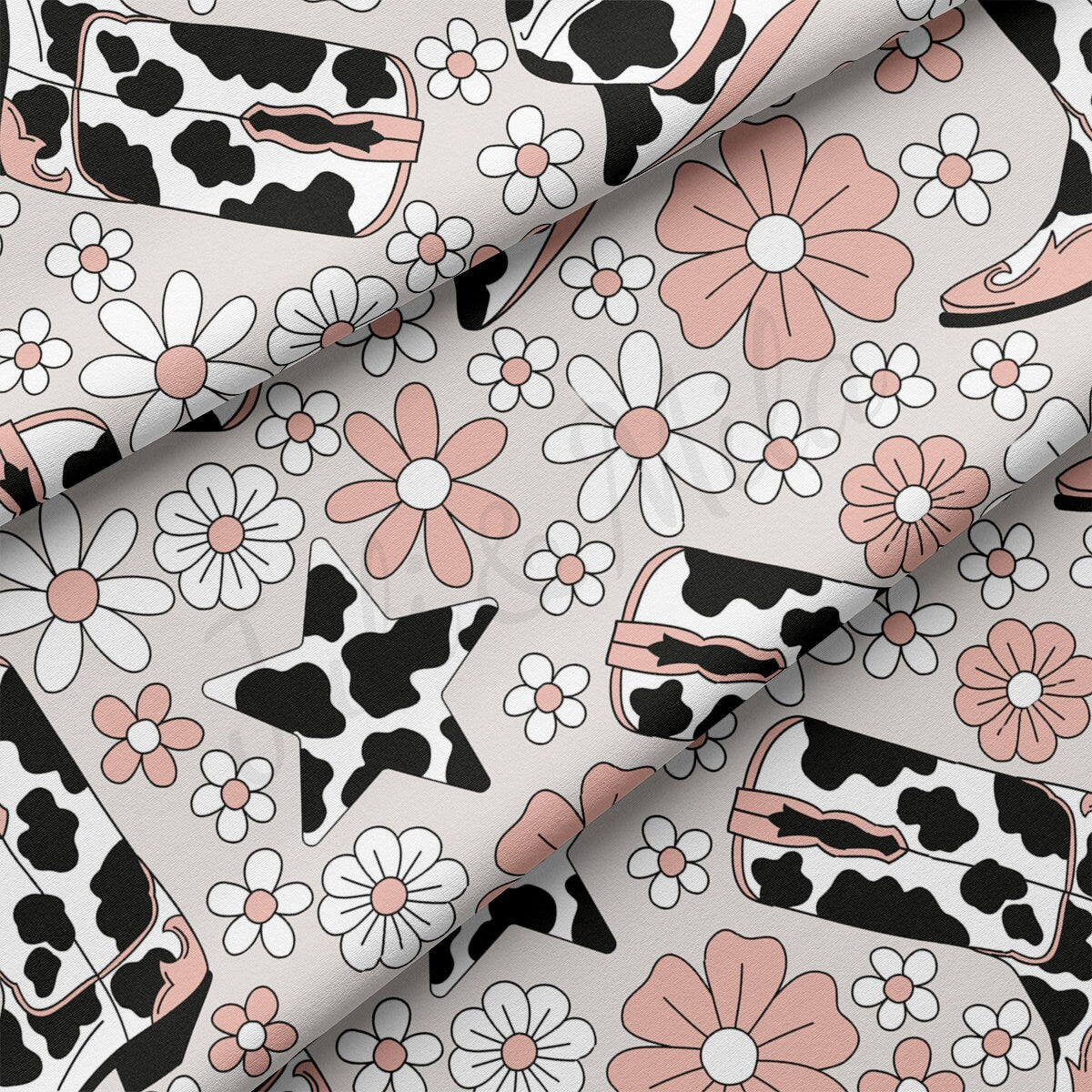 DBP Fabric Double Brushed Polyester DBP2602 Cow