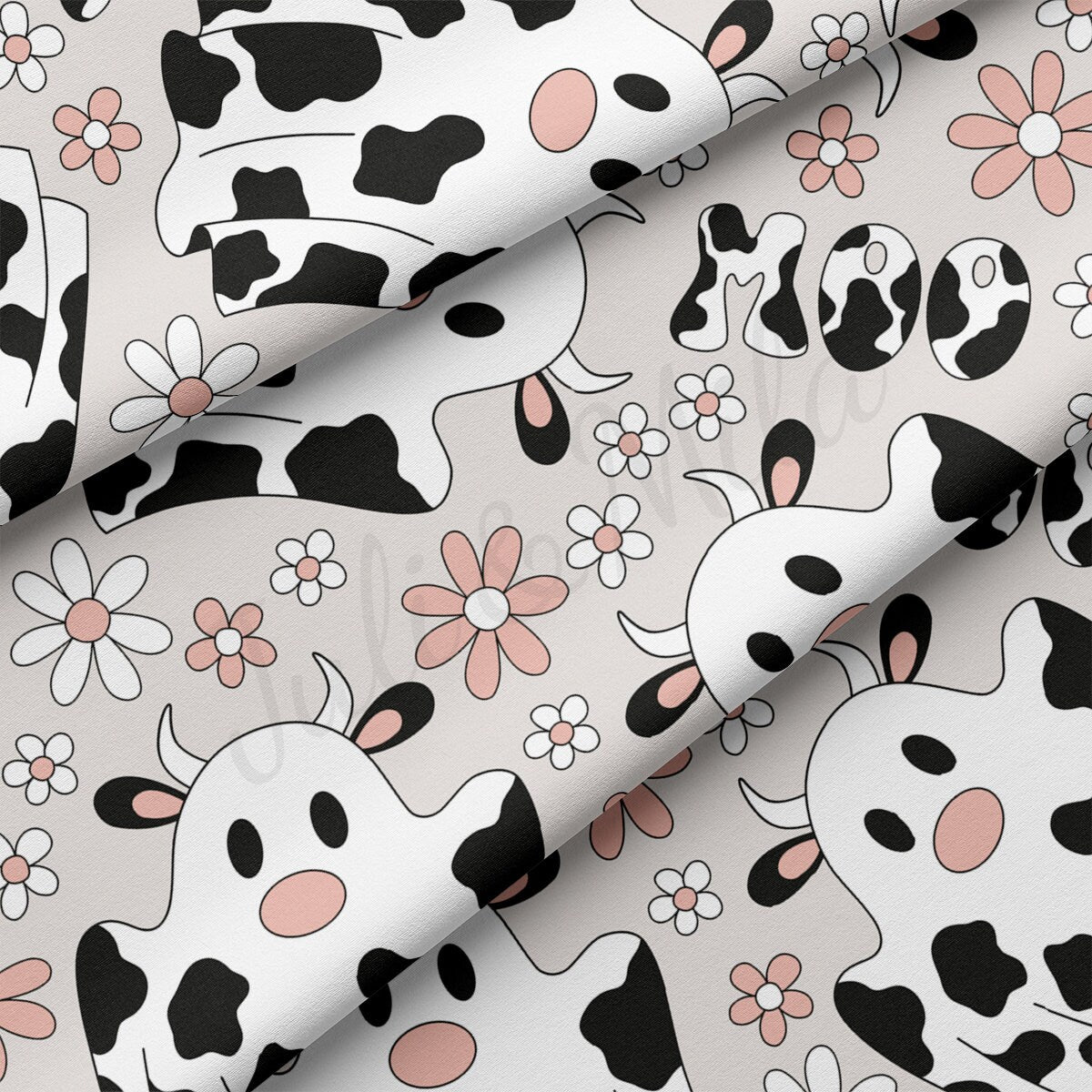 DBP Fabric Double Brushed Polyester DBP2603 Cow