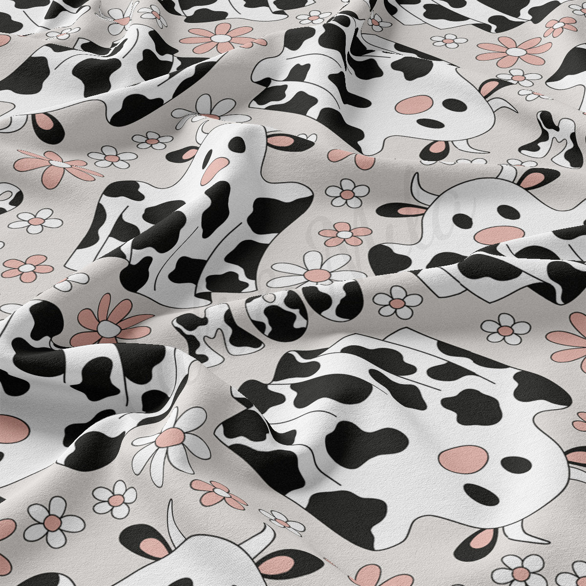 DBP Fabric Double Brushed Polyester DBP2603 Cow