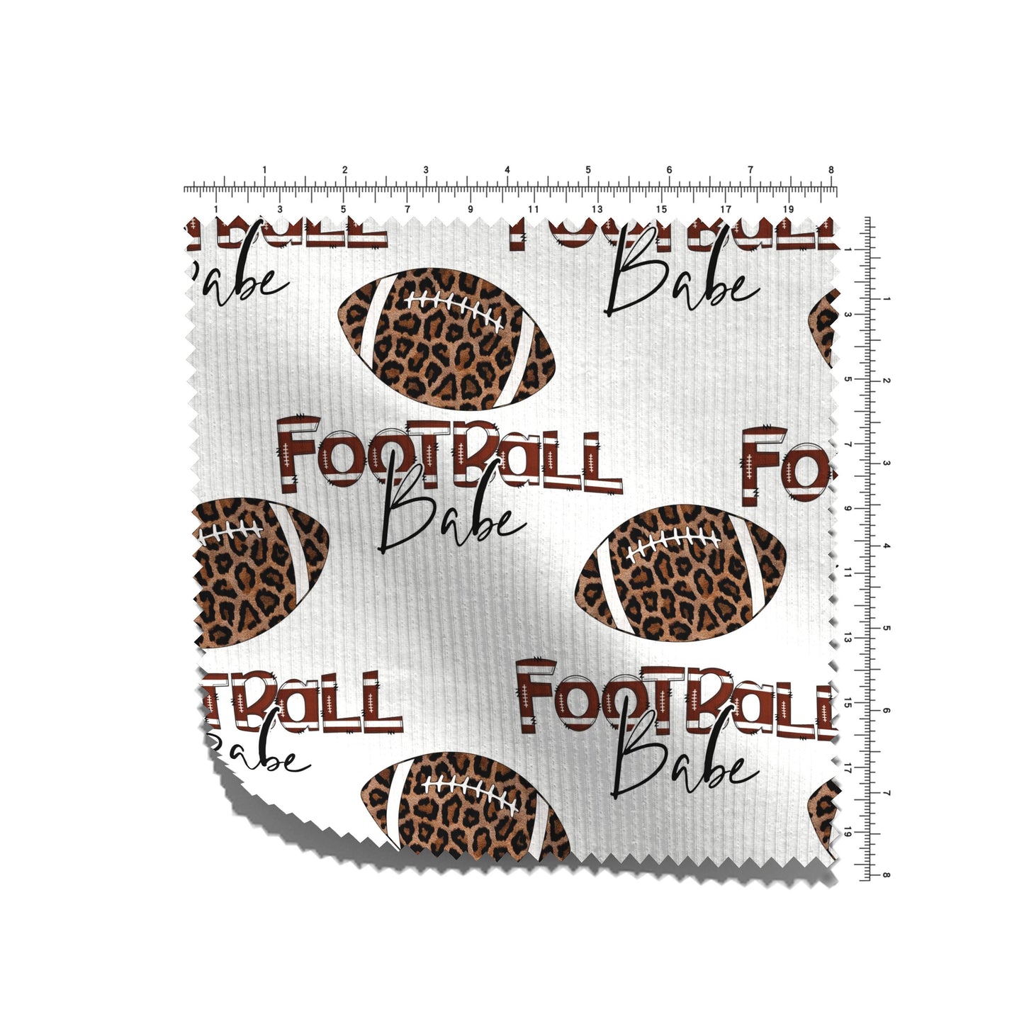 Football Babe Rib Knit Fabric  RBK2647