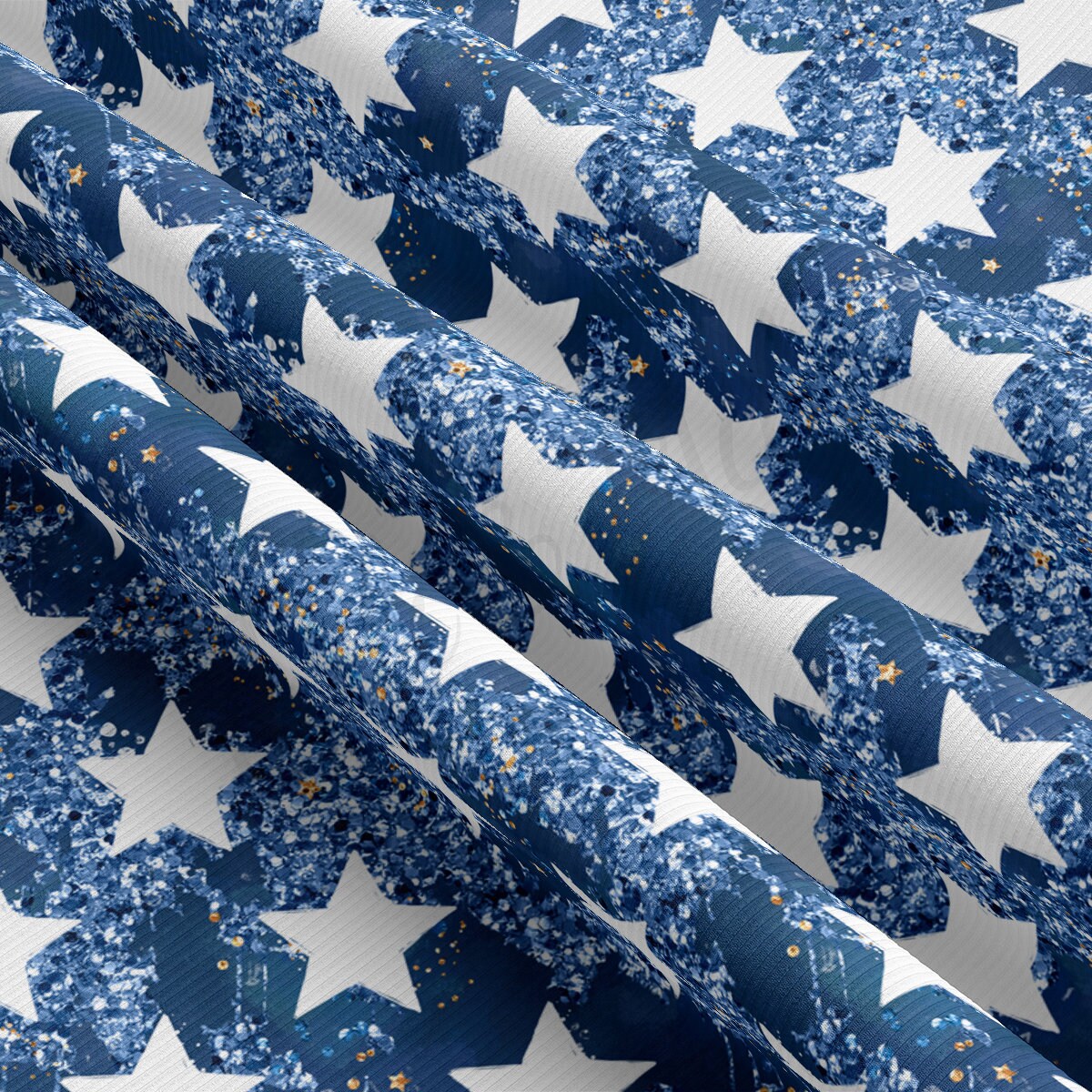 Rib Knit Fabric RBK2615 4th of July Patriotic