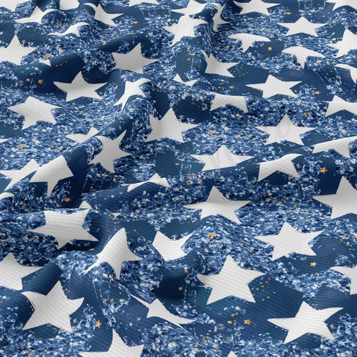 Rib Knit Fabric RBK2615 4th of July Patriotic