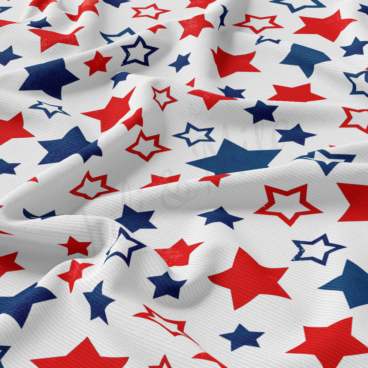 Rib Knit Fabric RBK2630 4th of July Patriotic